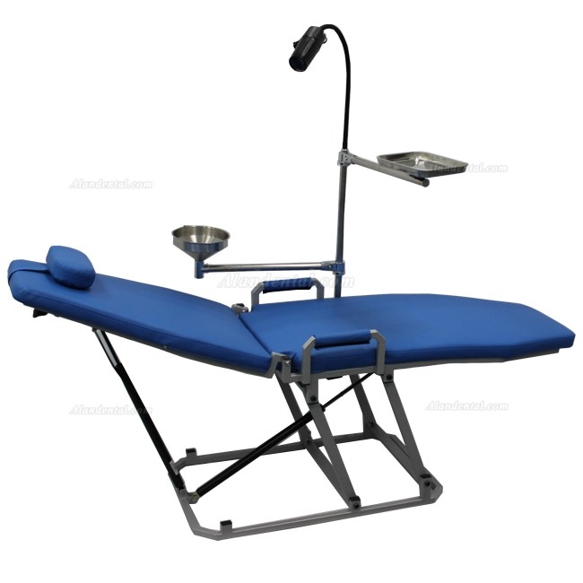 Greeloy GU-P 109 Dental Portable Chair Mobile 360° Folding Chair with LED Cold Light Lampe